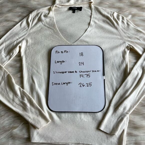 Theory Silk Cashmere Tie V-Neck Pullover - Picture 9 of 10